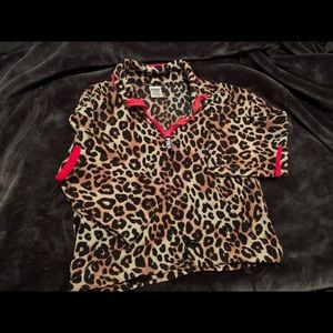 Victoria’s Secret PINK leopard quarter zip